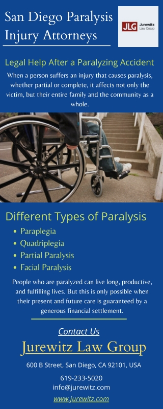 San Diego Paralysis Injury Attorneys