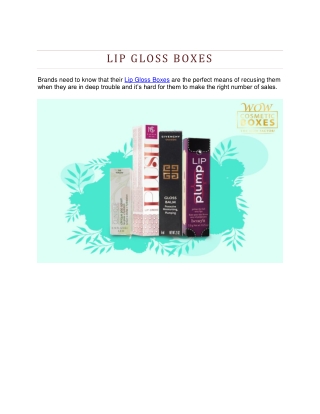 Lip Gloss Boxes