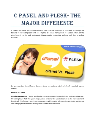 C Panel and Plesk- The Major Difference