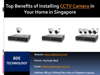 Top Benefits of Installing CCTV Cameras in Your Home in Singapore