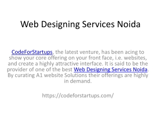 Web Designing Services Noida