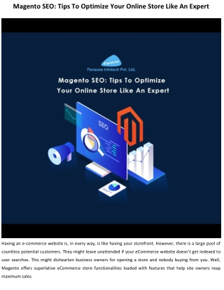 Magento SEO: Tips To Optimize Your Online Store Like An Expert