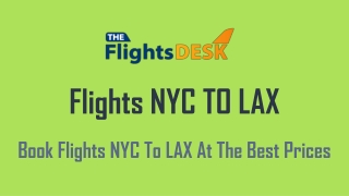 Flights NYC To LAX