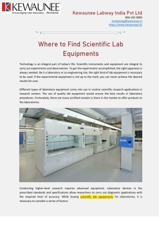 Scientific Lab Equipments