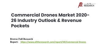 Commercial Drones Market 2020-26 Business Opportunity and Regional Analysis