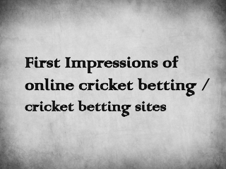 online cricket betting Cricket Markets and Odds
