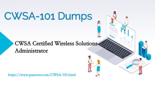 Certified Wireless Solutions Administrator CWSA-101 Dumps