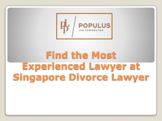 Singapore Divorce Lawyer