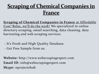 Scraping of Chemical Companies in France