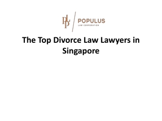 Divorce Law Lawyers in Singapore