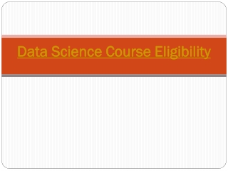 Data Science Course Eligibility