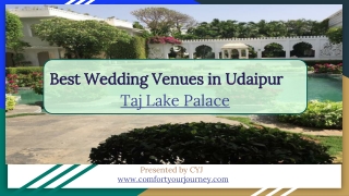 Resorts for Weekend Getaways in Udaipur | Taj Lake Palace Udaipur