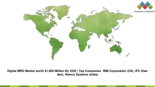 Digital MRO Market worth $1,809 Million By 2030 | Top Companies  IBM Corporation (US), IFS (Sweden), Ramco Systems