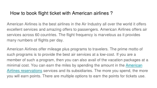 book American airlines
