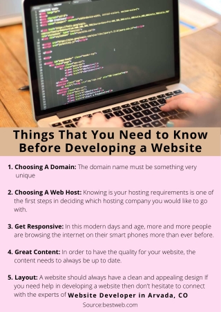 Things That You Need to Know Before Developing a Website