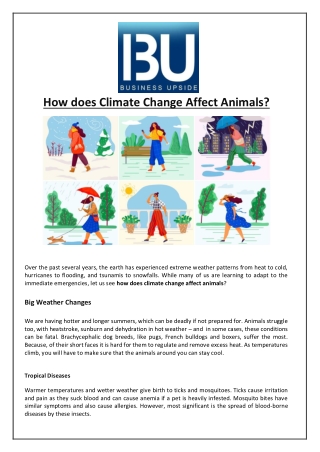 How does Climate Change Affect Animals?