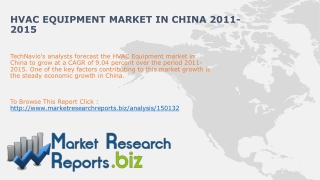 HVAC Equipment Market in China 2011-2015