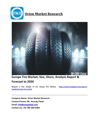 Europe Tire Market Size, Industry Trends, Share and Forecast 2020-2026