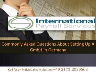 Commonly Asked Questions About Setting Up A GmbH In Germany