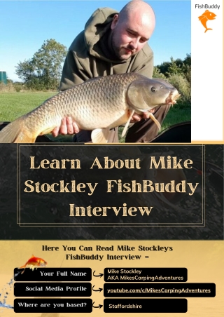 Learn about Mike Stockley FishBuddy Interview – Baden Hall Fishery