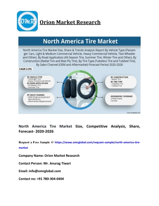 North America Tire Market Size, Competitive Analysis, Share, Forecast- 2020-2026