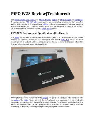 PiPO W2S Review|Techbored: