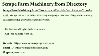 Scrape Farm Machinery from Directory