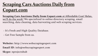 Scraping Cars Auctions Daily from Copart.com