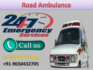 Top class Road Ambulance Service in Boring Road Krishna Puri by Medivic Ambulance at Low Price