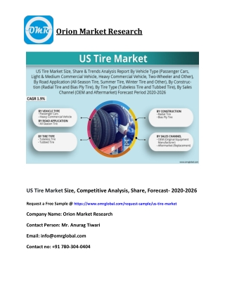 US Tire Market Size, Competitive Analysis, Share, Forecast- 2020-2026