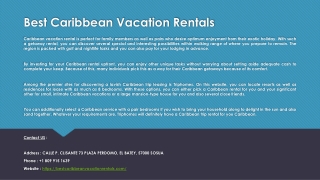 Caribbean Vacation Rentals