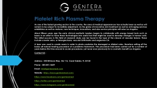 Platelet Rich Plasma Injection