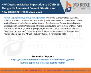 HPV Detection Market Impact due to COVID 19 Along with Analysis of Current Situation and New Emerging Trends 2020-2025
