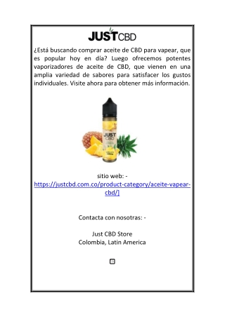 Comprar aceite de CBD para vapear