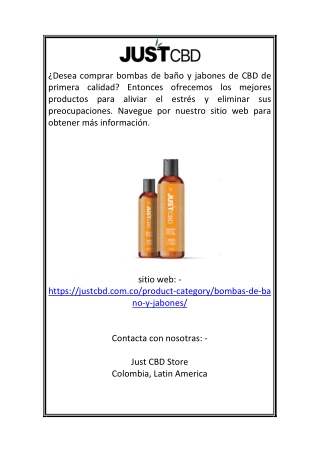 Bombas de baño y Jabones de CBD