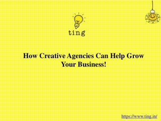 How Creative Agencies Can Help Grow Your Business!