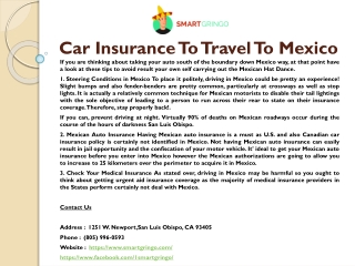 Mexican Auto Insurance Quote