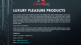 Luxury Pleasure Products