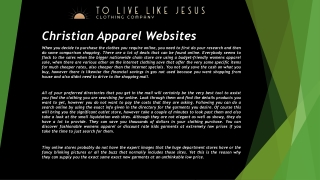 Christian Apparel Websites