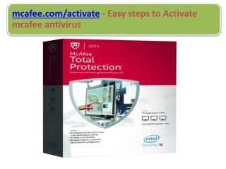 mcafee.com/activate - Easy steps to Activate mcafee antivirus