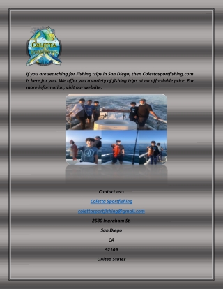 San Diego Fishing | Colettasportfishing.com