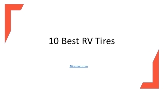 10 Best RV Tires