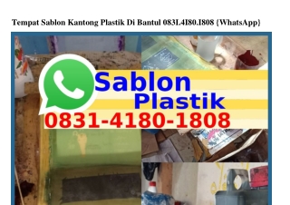 Tempat Sablon Kantong Plastik Di Bantul 083I 4I80 I808{WhatsApp}