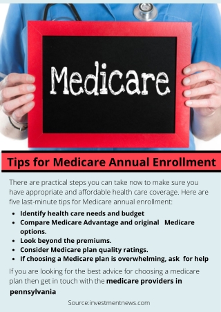 Tips for Medicare annual enrollment