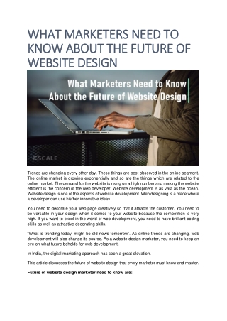 What Marketers Need to Know About the Future of Website Design