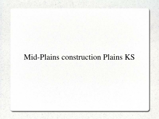 Mid Plains Construction Plains KS