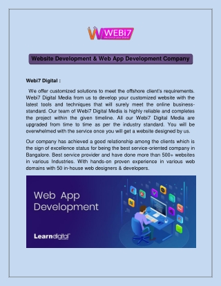 Website Development & Web App Development Company