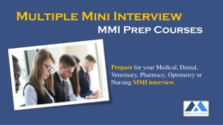 Multiple Mini Interview (MMI) Prep Course