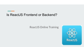 Is React a Frontend or Backend library?