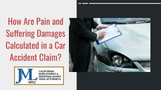 How Are Pain and Suffering Damages Calculated in a Car Accident Claim?